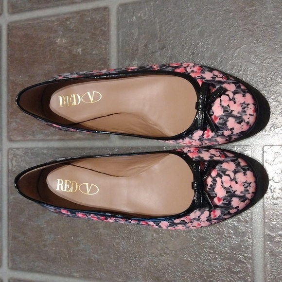 Red Valentino floral pink grey ballet bow flats size 35.5 - Picture 11 of 11